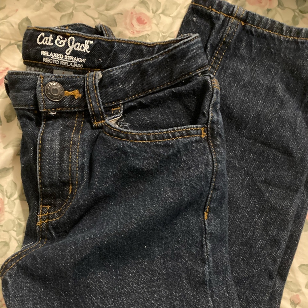 Cat & Jack boys straight leg jeans 7